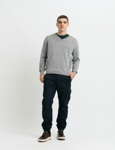 080557 PANTALON HARRINGTON LABEL Azul Oscuro
