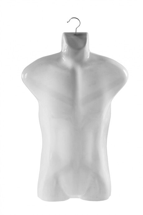 Torso Maniquí Hombre Plastico Percha Maniqui - Blanco Torso Maniquí Hombre Plastico Percha Maniqui - Blanco