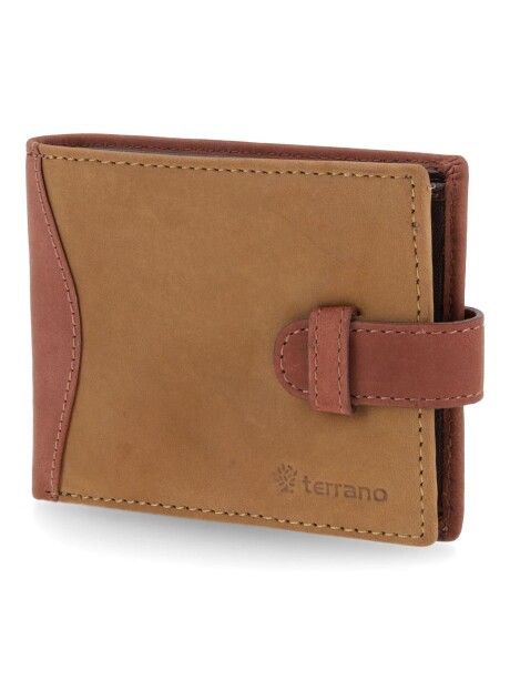 Billetera Nobuk con Presilla Brandy