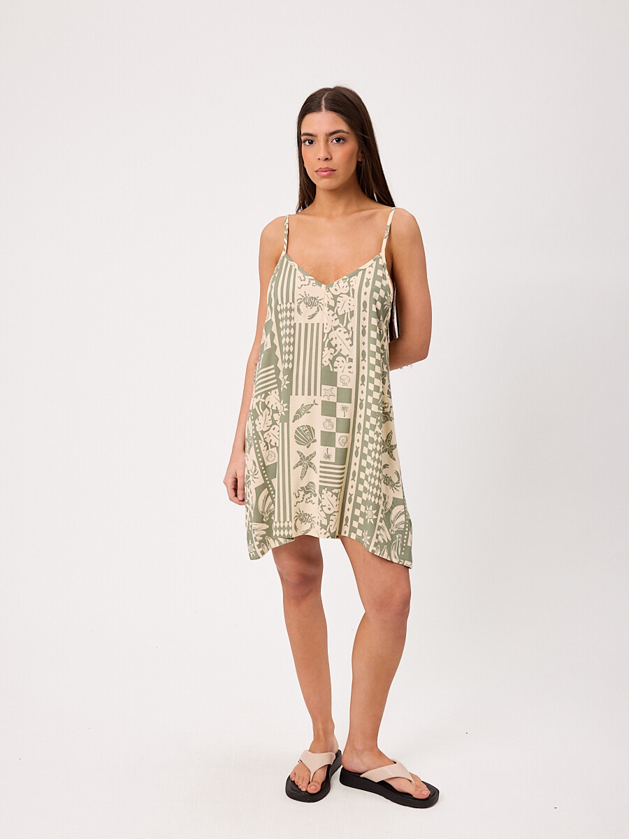 VESTIDO CORTO MASINI RUSTY - Verde 