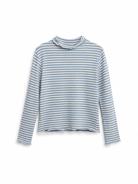 POLERA AGOS STRIPE CELESTE (V)