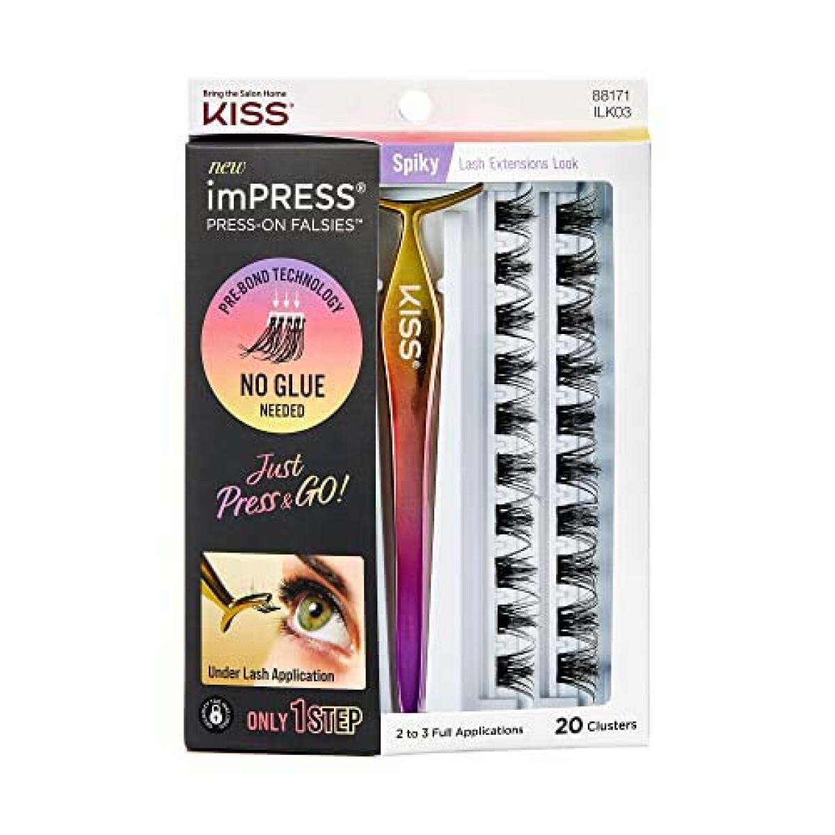 Kiss Impress Pestañas Press On Falsies Kit 03 