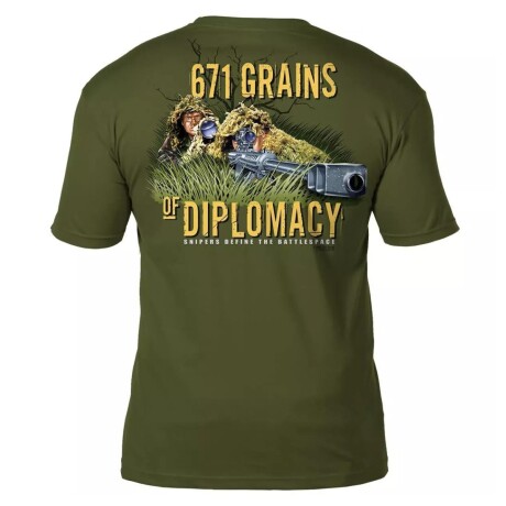 Remera con diseño militar 671 Grains of Diplomacy