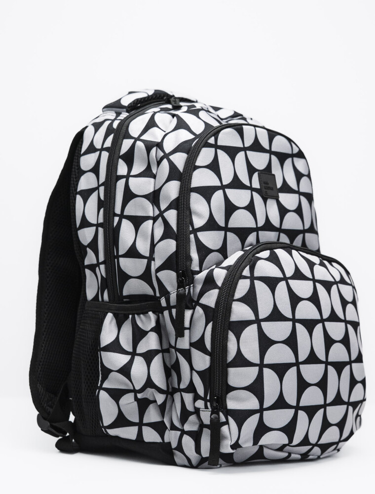 Mochila Fullprint Blanco y Negro