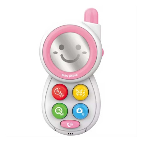 Celular Teléfono Musical Didáctico Sonidos Luz Bebé Huanger Rosa