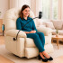 Sillón Masajeador Poltrona Con Control Remoto Y Soporte Para Celular BEIGE