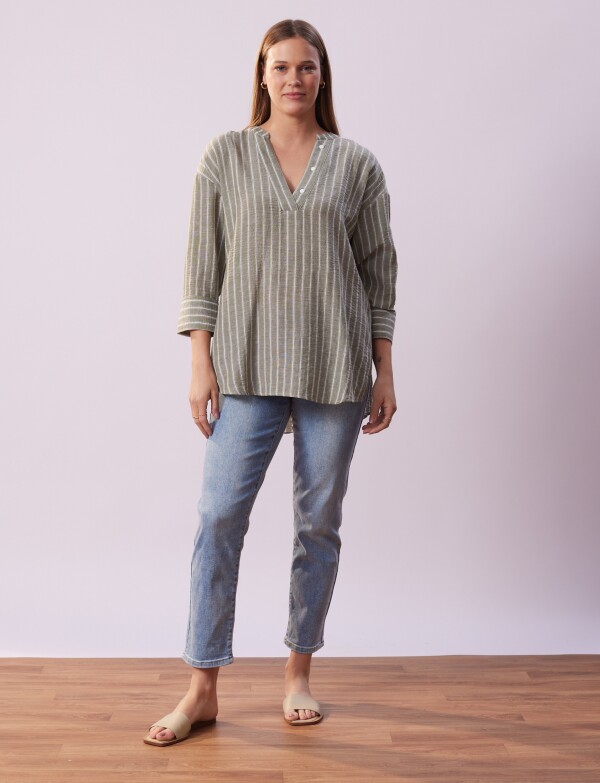 Blusa Lineas VERDE/MULTI