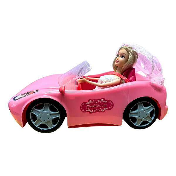 Auto Deportivo Descapotable Con Muñeca Novia Auto Deportivo Descapotable Con Muñeca Novia