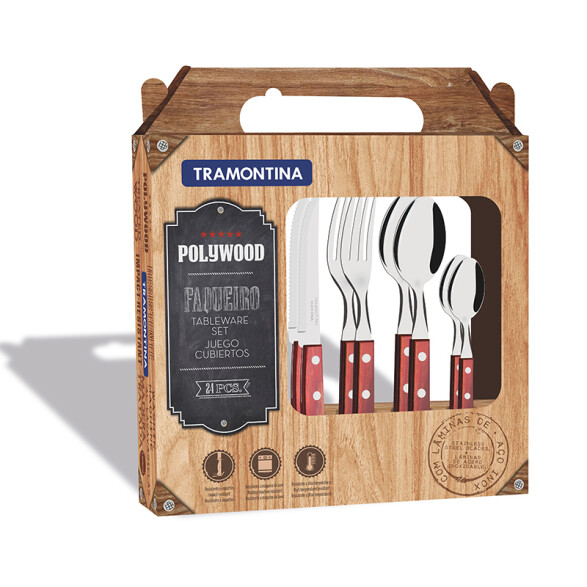 Juego de cubiertos 24 piezas, POLYWOOD -TRAMONTINA TN9286