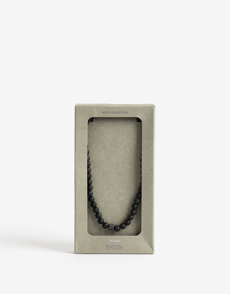 Collares Cortos Piedras Collar De Piedras Men´s Collection - Negro