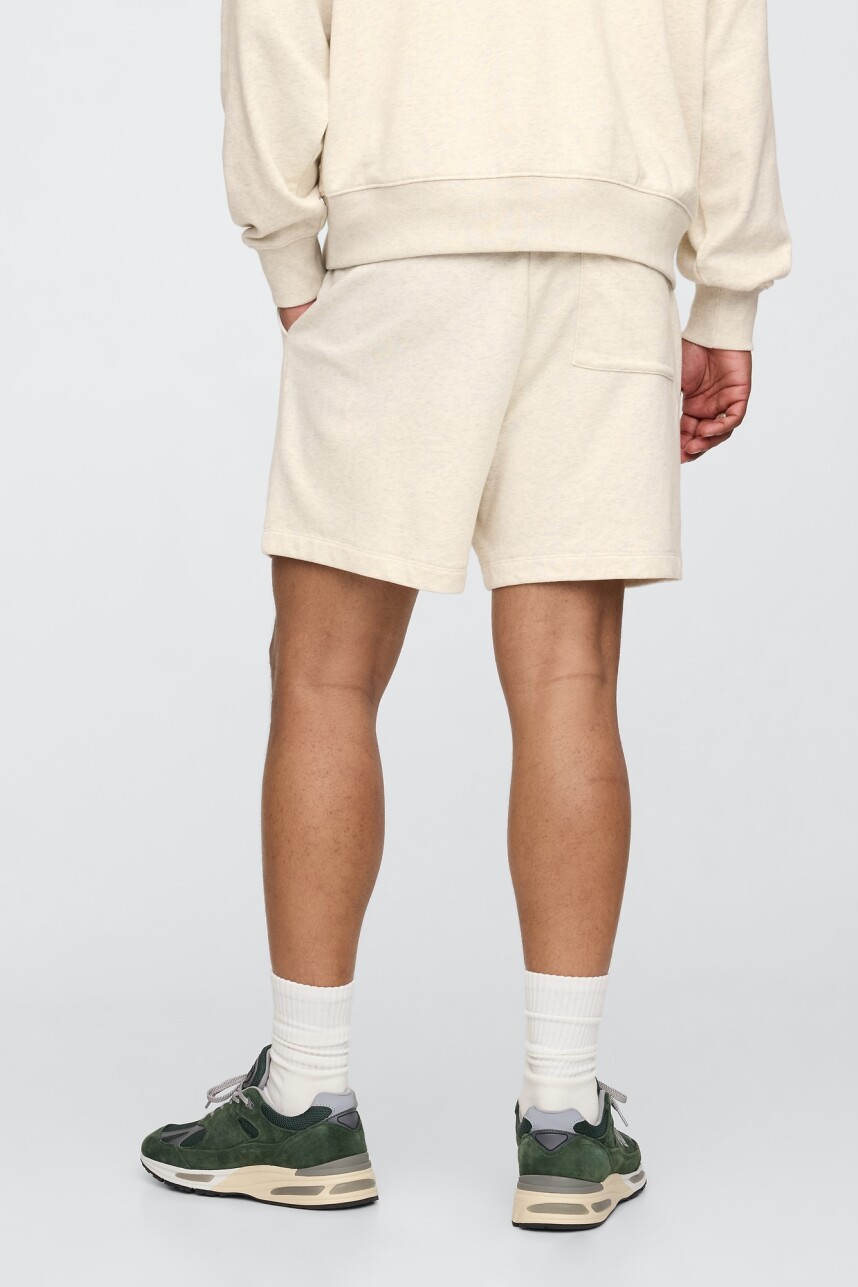 Short Deportivo Sin Felpa Logo Gap Hombre Oatmeal Heather