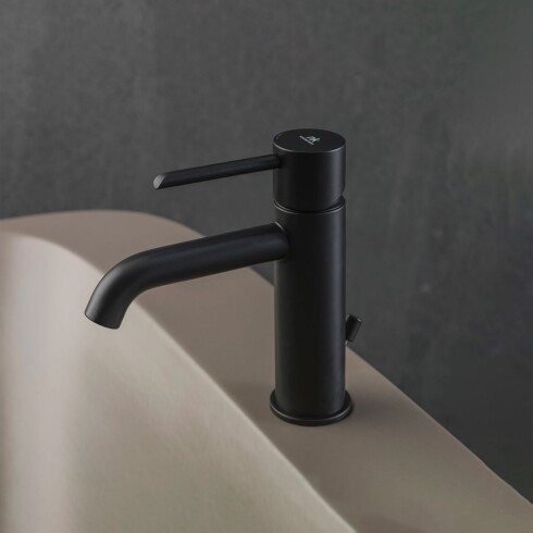 GRIFERIA FRONTAL DE BIDET MONOCOMANDO NEGRO NOKEN ROUND NEGRO