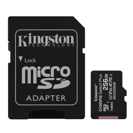 Tarjeta De Memoria Micro SD KINGSTON 256GB Con Adaptador CL10 100MB/S Tarjeta De Memoria Micro SD KINGSTON 256GB Con Adaptador CL10 100MB/S