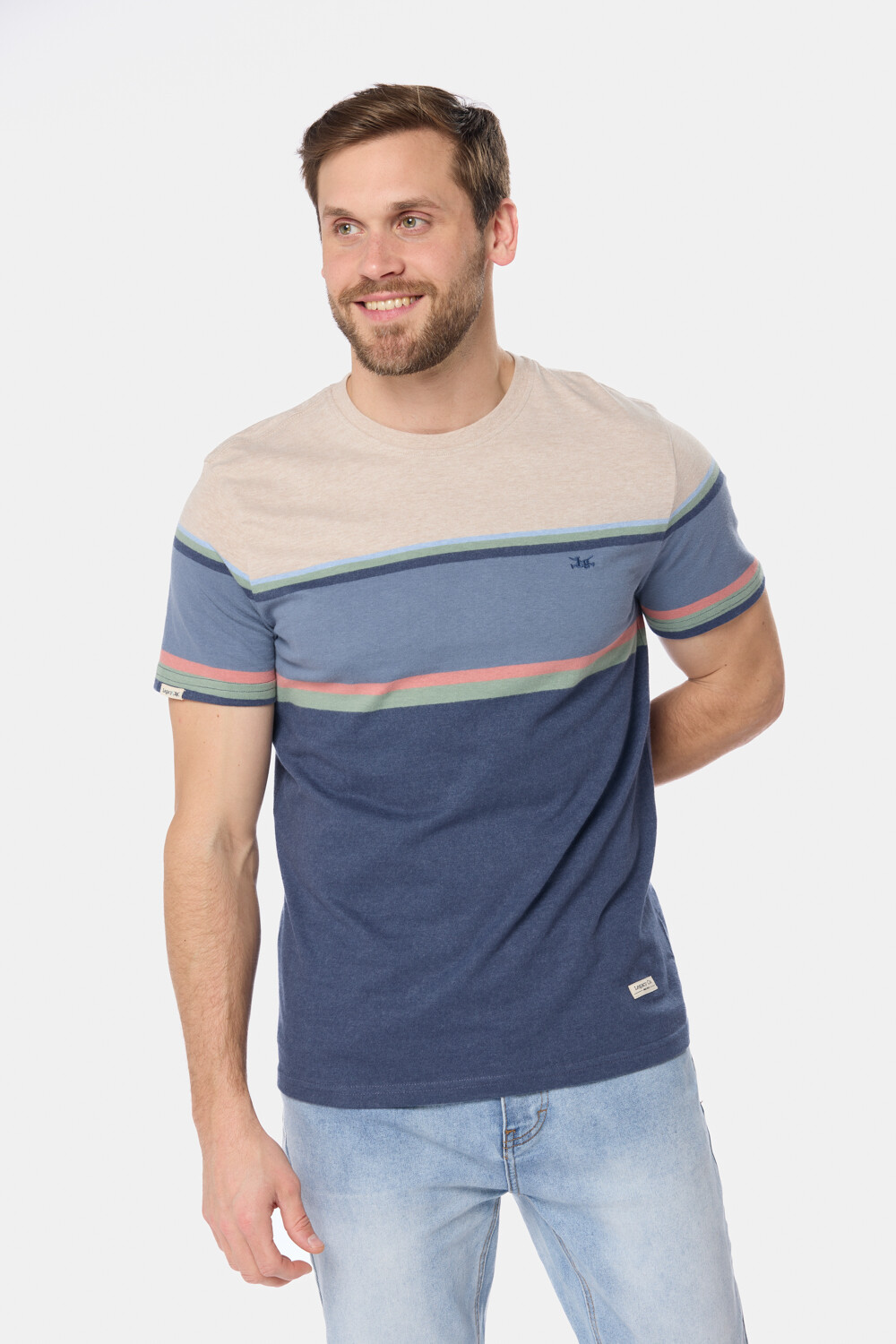 REMERA RAYADA Azul