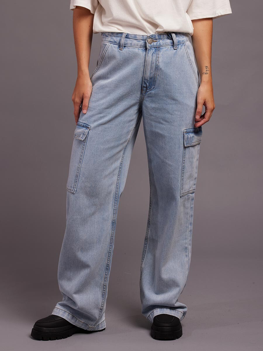 JEAN CARGO ILSE RUSTY - Azul Claro 