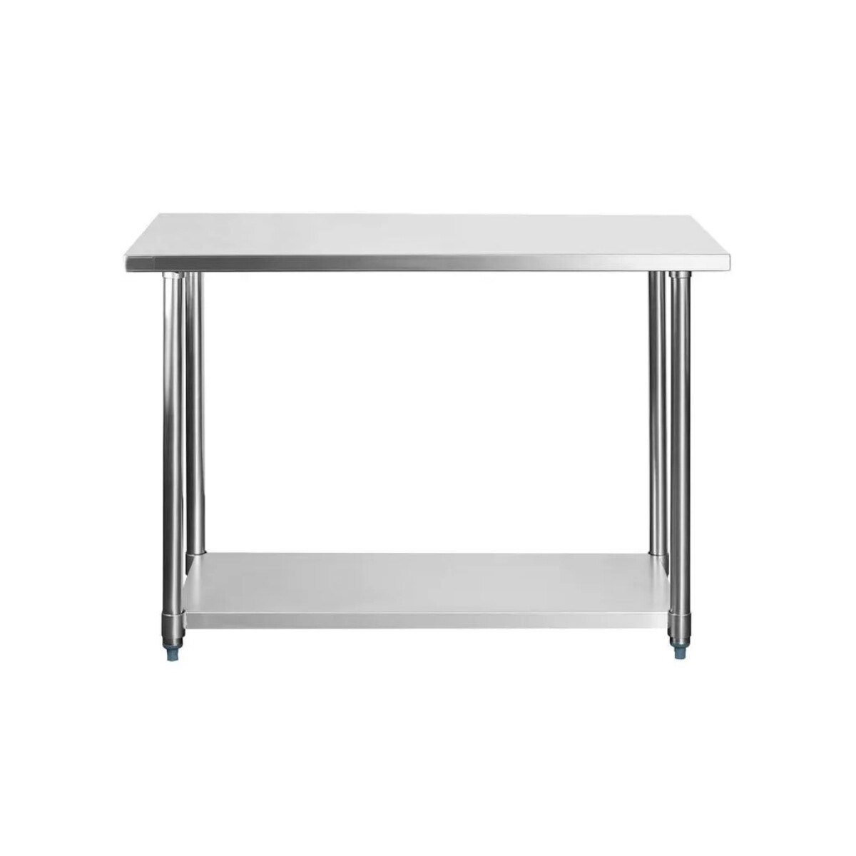 Mesada Central con Estante Inferior de Acero Inoxidable 120 x 60 x 85 cm 