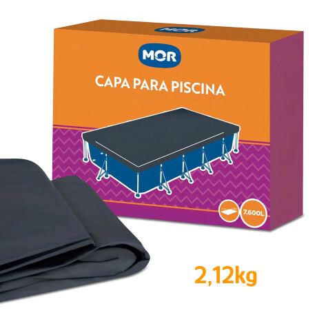 Cobertor P/Piscina Rectangular 7600L 4,72x2,36m de PVC Mor Azul