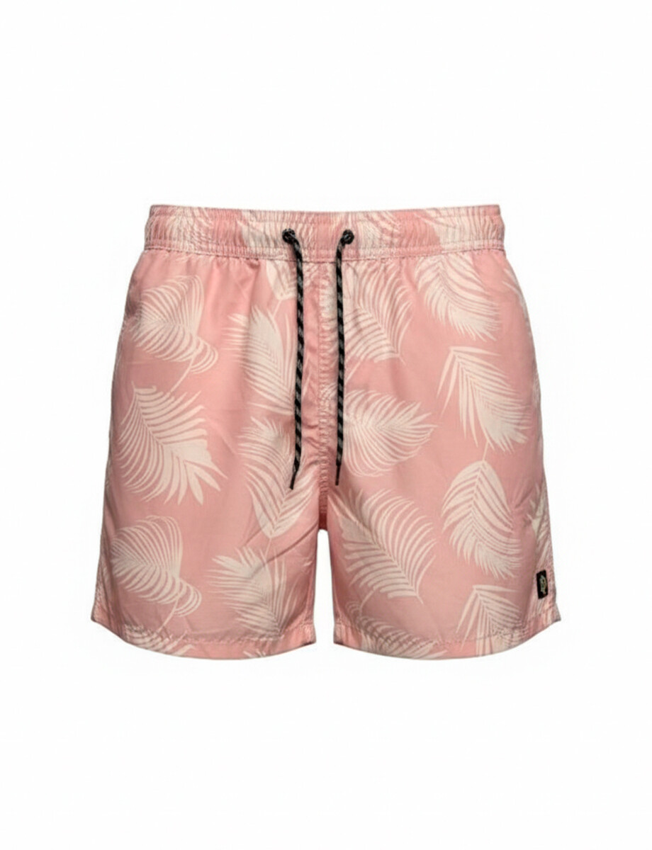 Short de baño estampado rosa