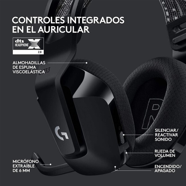 Vincha Gamer Inalámbrica Logitech G733 AZUL
