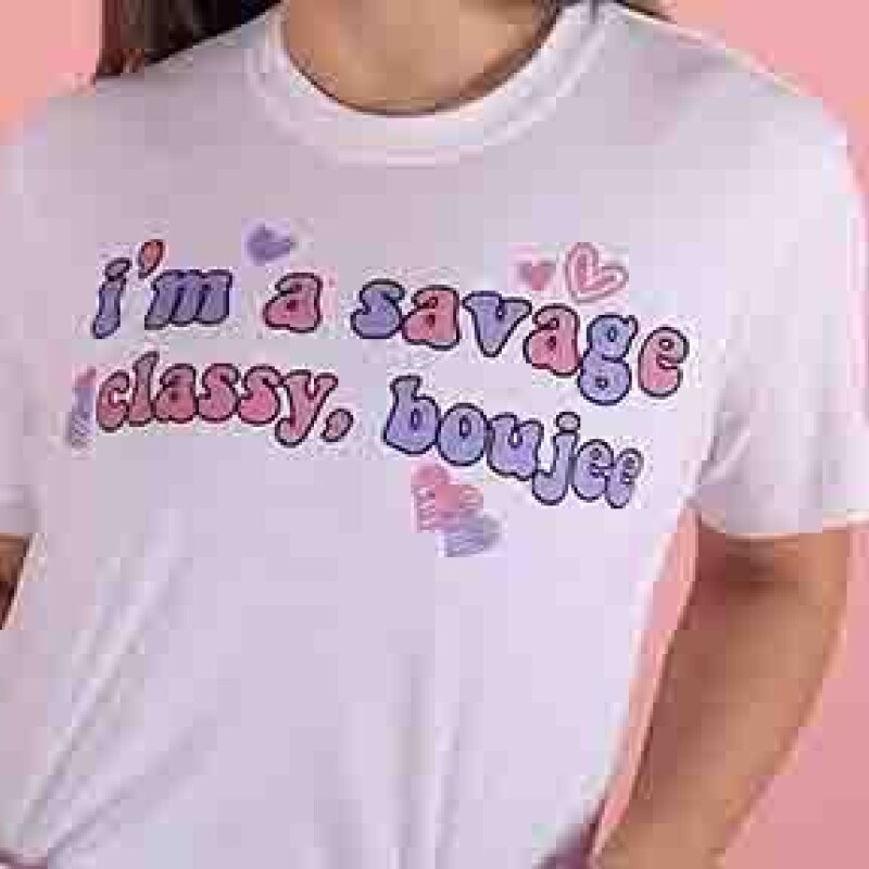 Remera de Mujer You are the tik to my tok I am a Savage PCaruso Blanco