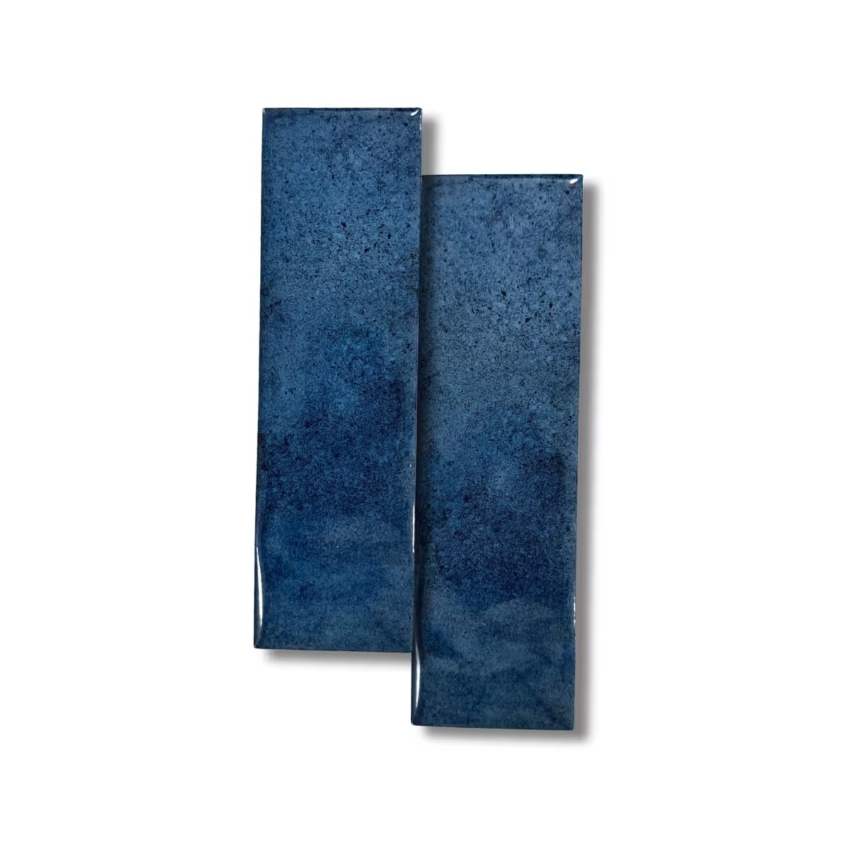 Cerámica Para Pared Brick Aquarela Petroleo 7,5 X 25 Cm Brillante 