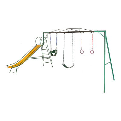 Juego Combinado Infantil con tobogán N°3. 1 hamaca de cincha, 1 hamaca de bebé y par de aros Juego Combinado Infantil con tobogán N°3. 1 hamaca de cincha, 1 hamaca de bebé y par de aros