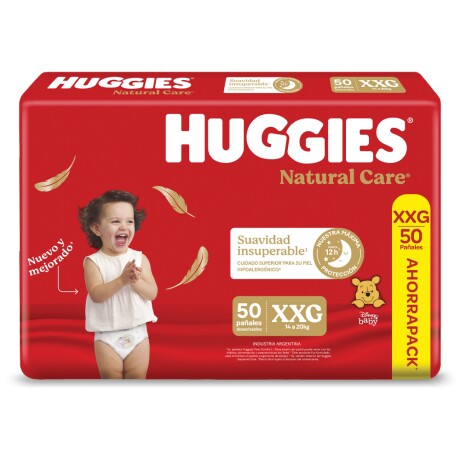 Pañales Huggies Natural Care XXG 50 Unidades Pañales Huggies Natural Care XXG 50 Unidades