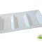 Bandeja Biodegradable Rectangular x3 Unidades Blanco