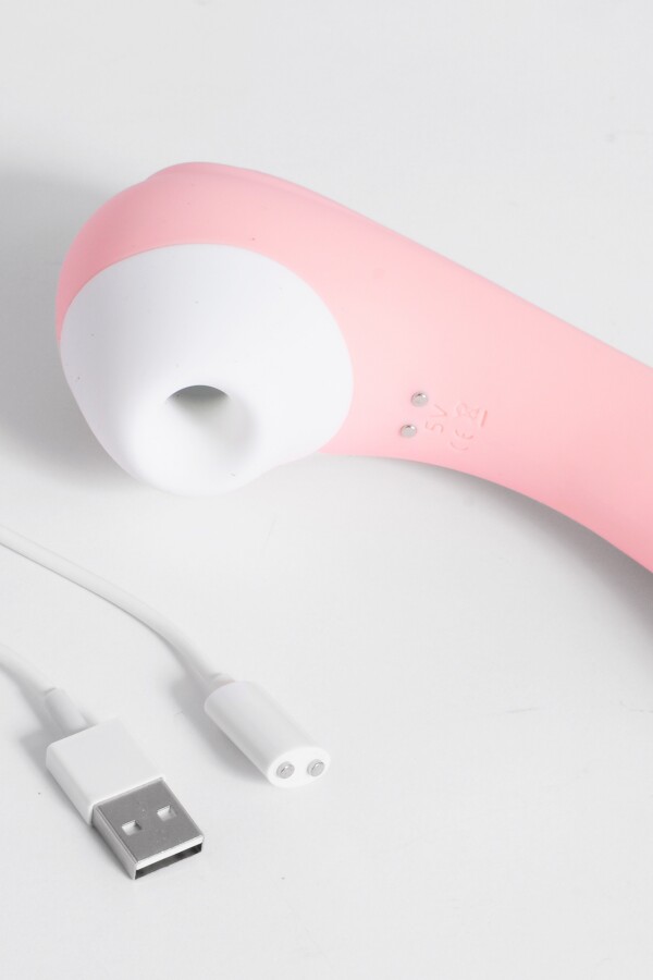 Succionador y vibrador recargable USB rosa