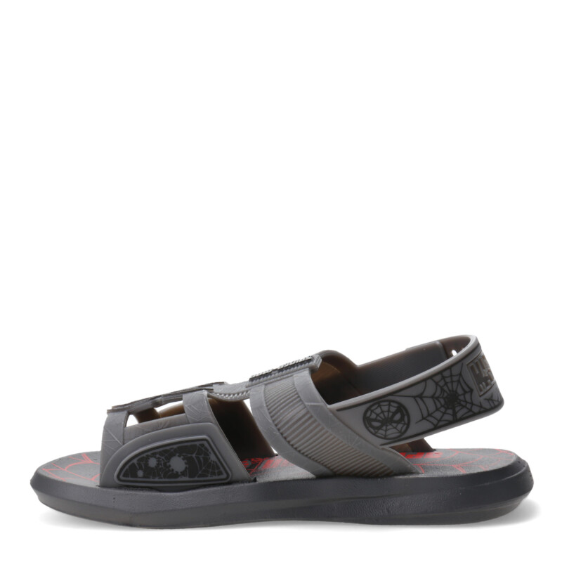 Sandalias Infantiles Marvel Buggy Spiderman Gris - Negro - Rojo