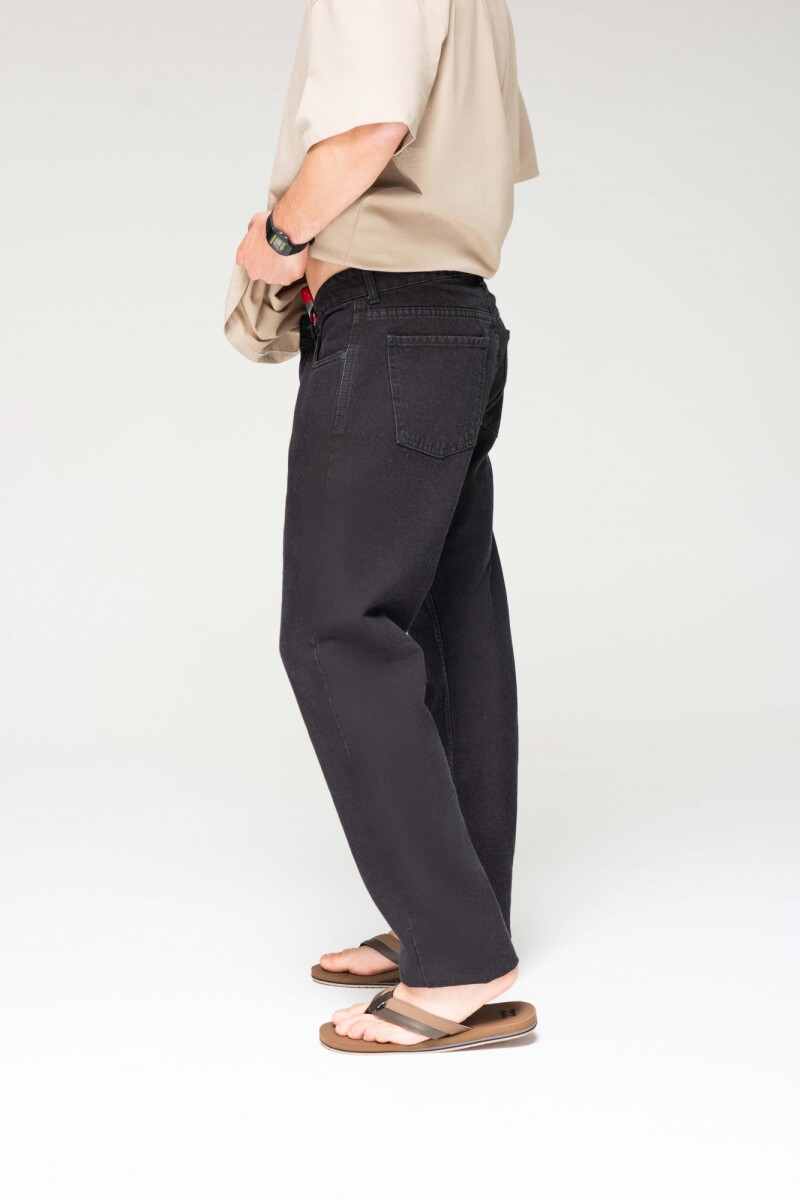 JEAN STRAIGHT BLACK U-negro2