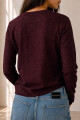 SWEATER V BOUTONE BURDEOS