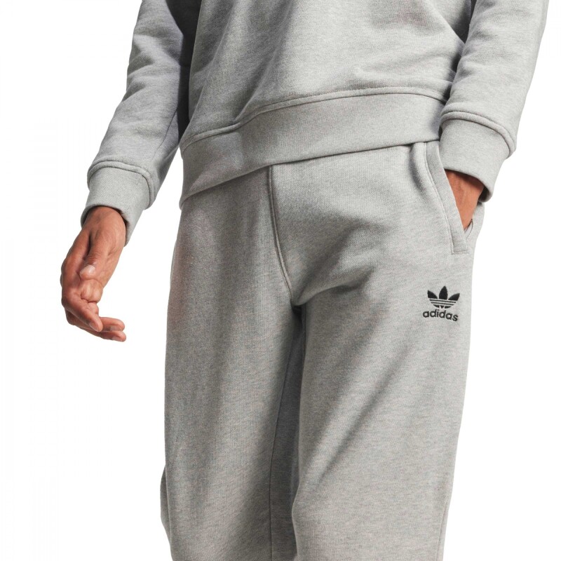 Pantalón Trefoil Essentials French Terry de Hombre Gris