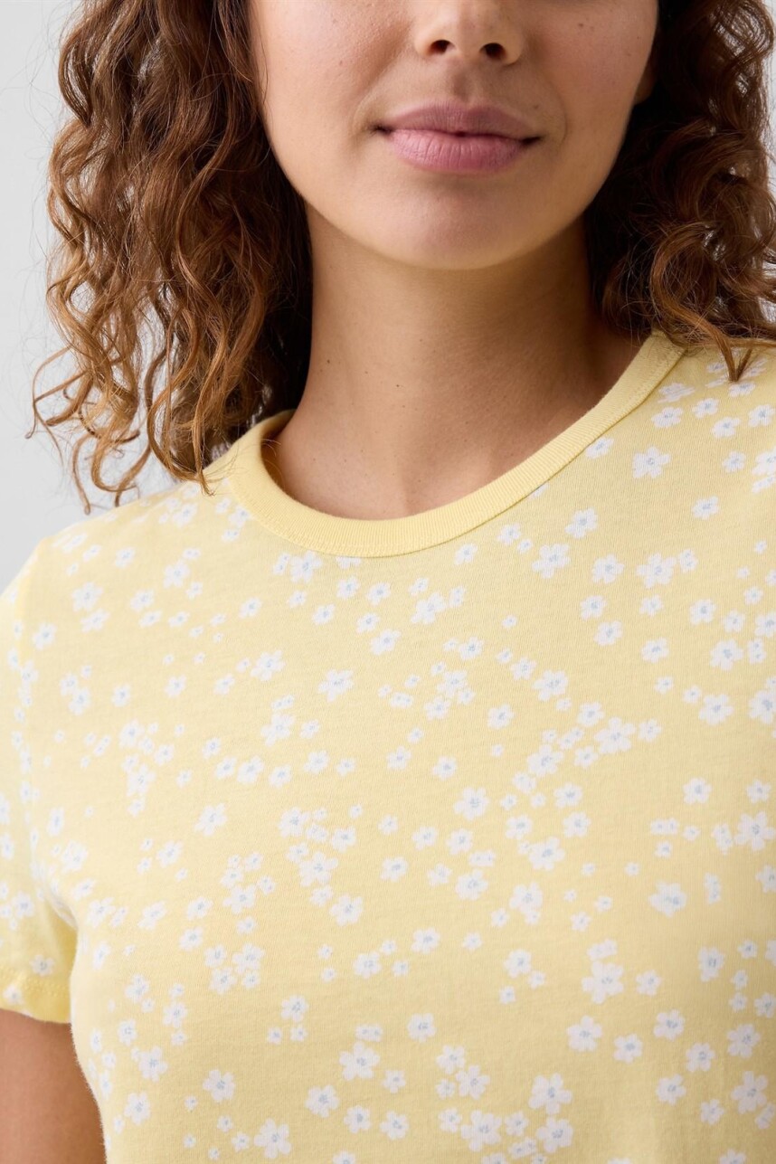 Remera Manga Corta Mujer Sp Yellow Floral