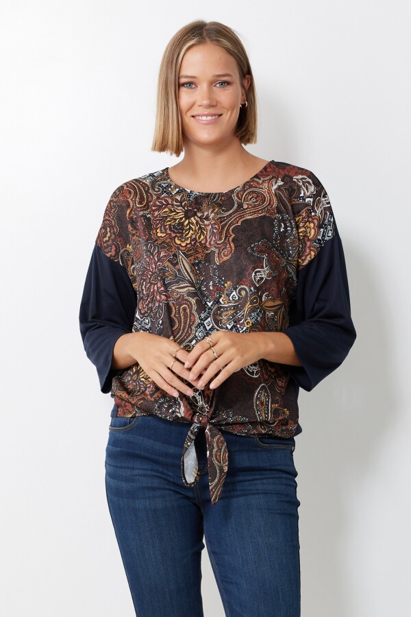 Blusa Combinada NEGRO/MULTI