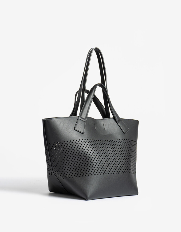 Shopper Cartera Formato Shopper Calada - Negro