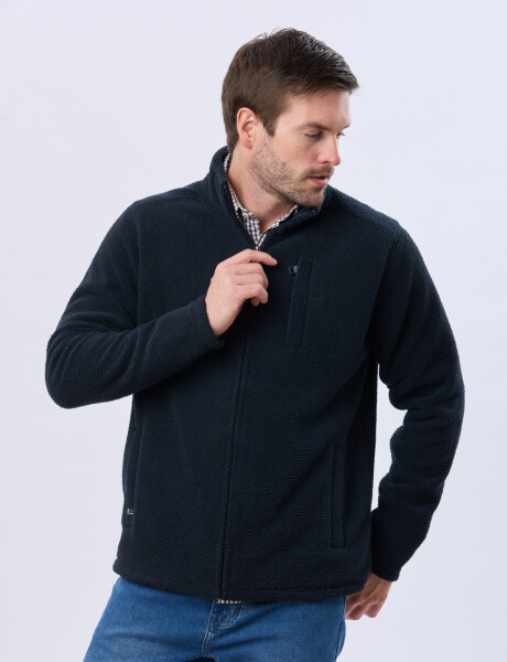 CAMPERA POLAR TEXTURADO GRUESO Azul