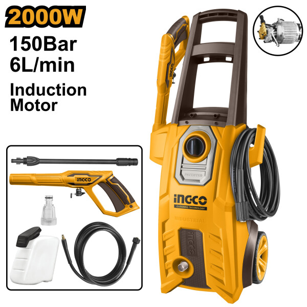 HIDROLAVADORA 150BAR 2000W MOTOR INDUCCION INGCO HPWR20008 HIDROLAVADORA 150BAR 2000W MOTOR INDUCCION INGCO HPWR20008