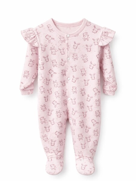 ENTERITO ESTAMPADO VOLADO ROSADO