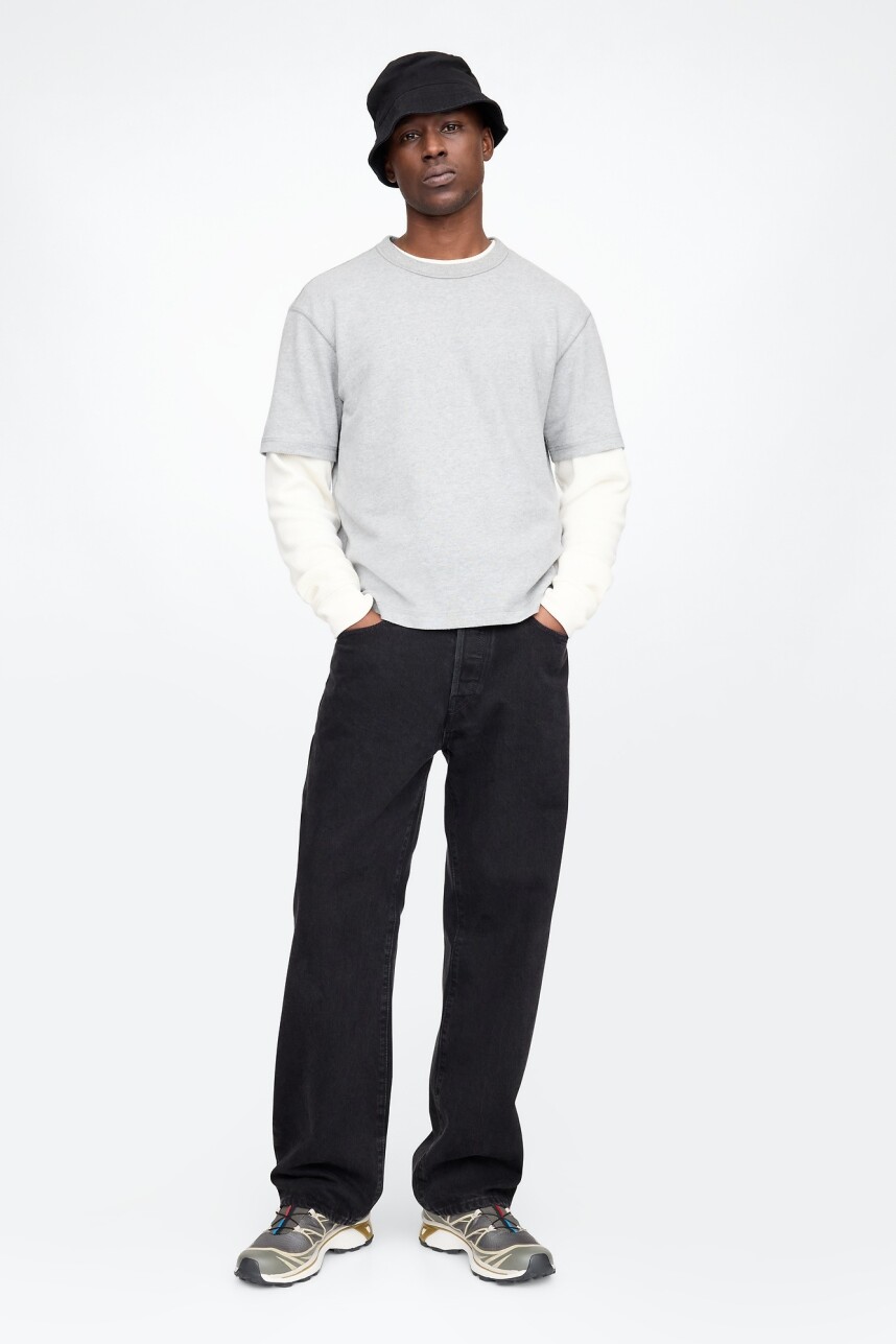 Remera Cropped Hombre B10 Grey Heather