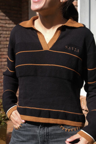 TSHIRT POLO ROMBA Negro