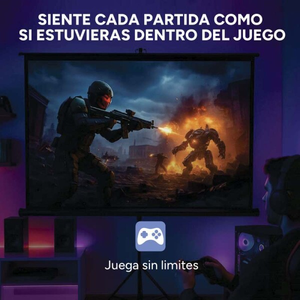 Pantalla De Proyección Con Trípode 100 Pulgadas HD 220cm largo x 120cm Variante Color Negro