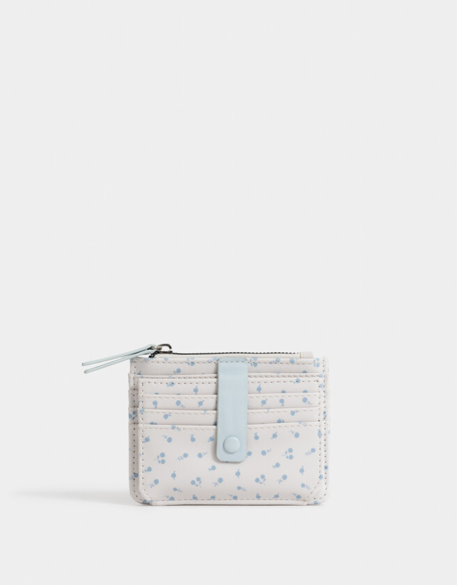 Billetera Estampados Billetera Cuerina Con Lazo - Estampado Flores