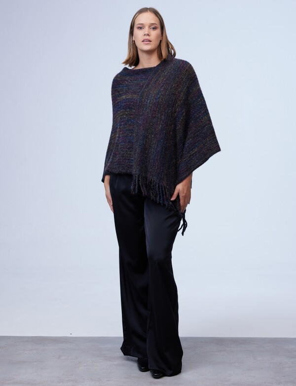 Poncho Brillo NEGRO/MULTI