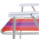 Silla Alta Aluminio Clásica A Rayas ROJO