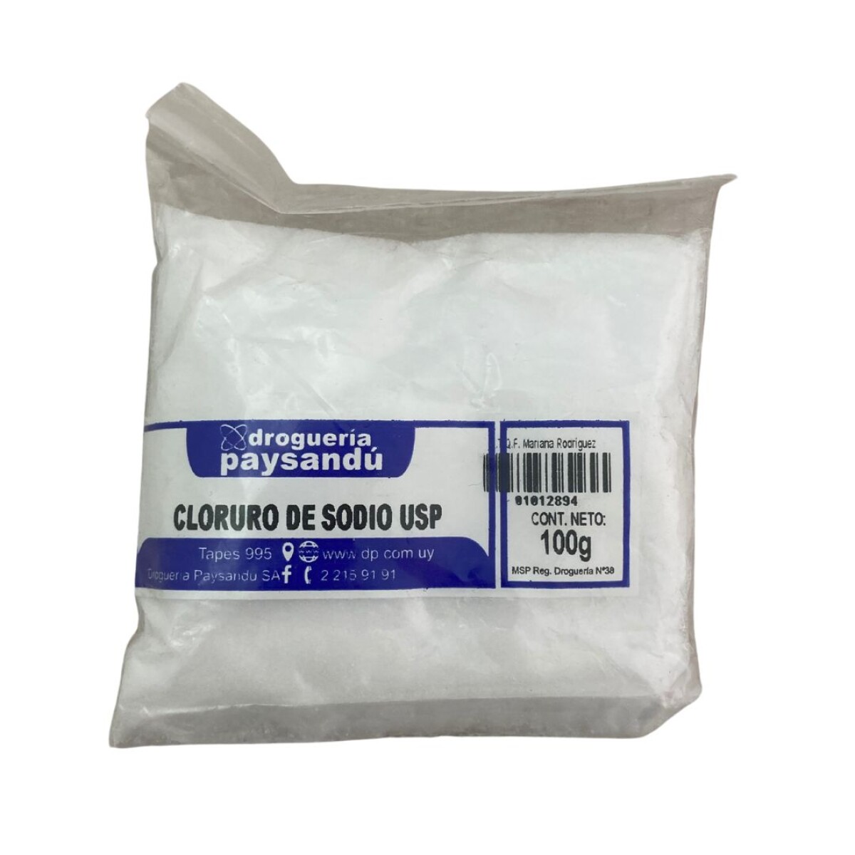 Cloruro de sodio USP - 100 g 