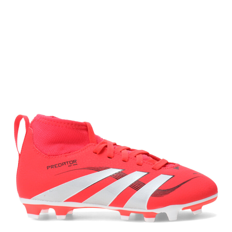 Championes de Fútbol 11 Infantiles Adidas Predator Club Sock Rojo - Blanco - Negro