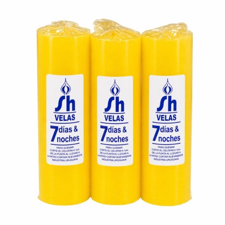 VELON 7 DIAS / 7 NOCHES LISO X12 Amarillo
