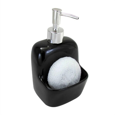 Dispensador Cerámica para Jabón Alcohol en gel + Esponja Negro
