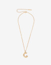 Cadena Corta con Dije Letras Collar Con Dije Inicial Letra "c" - Dorado